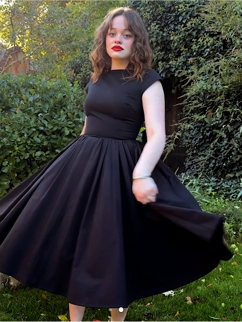 Beautiful Black Vintage Tea-
Length Dress - NWT